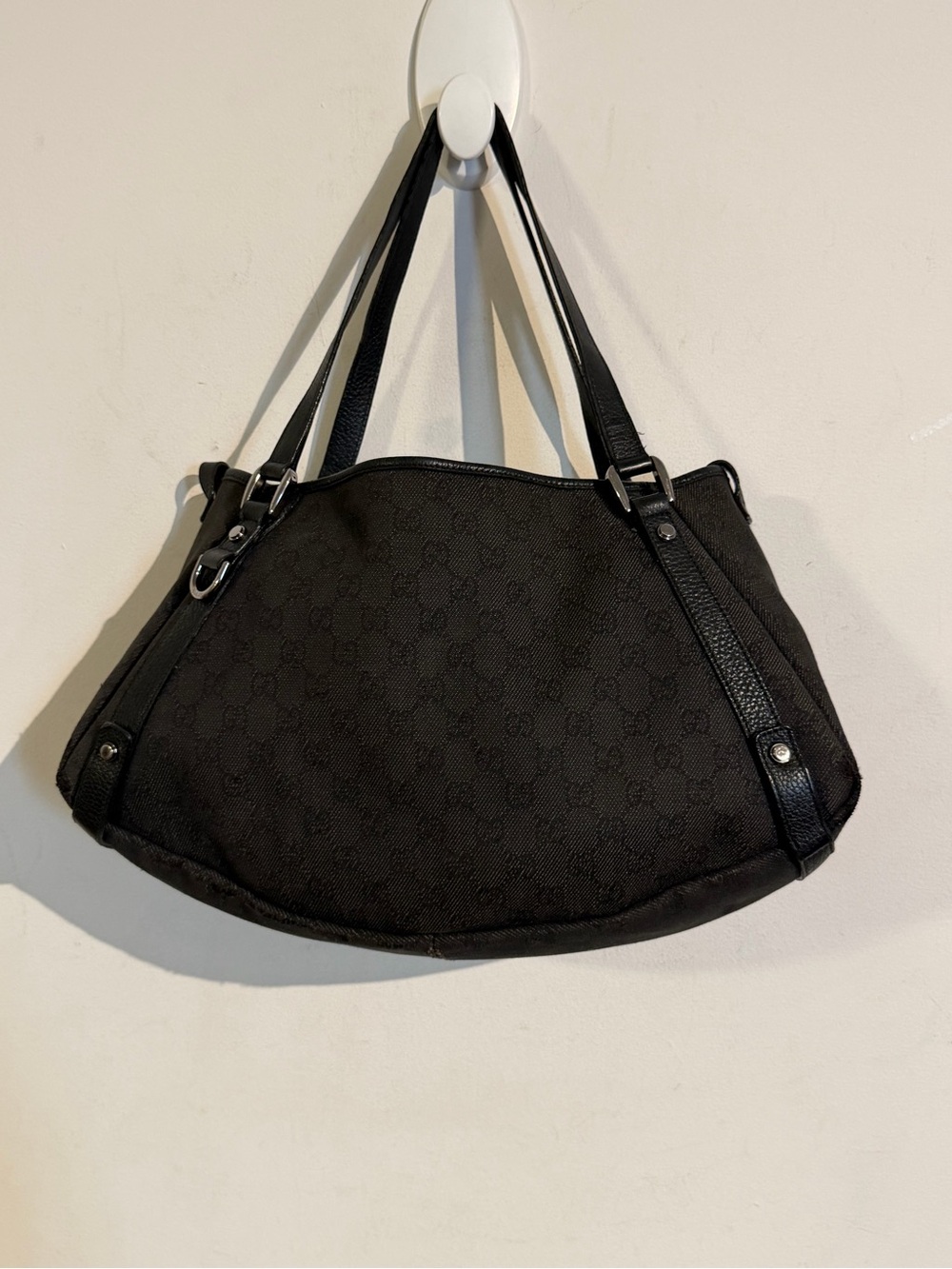 Gucci denim Monogram Shoulder Bag - project